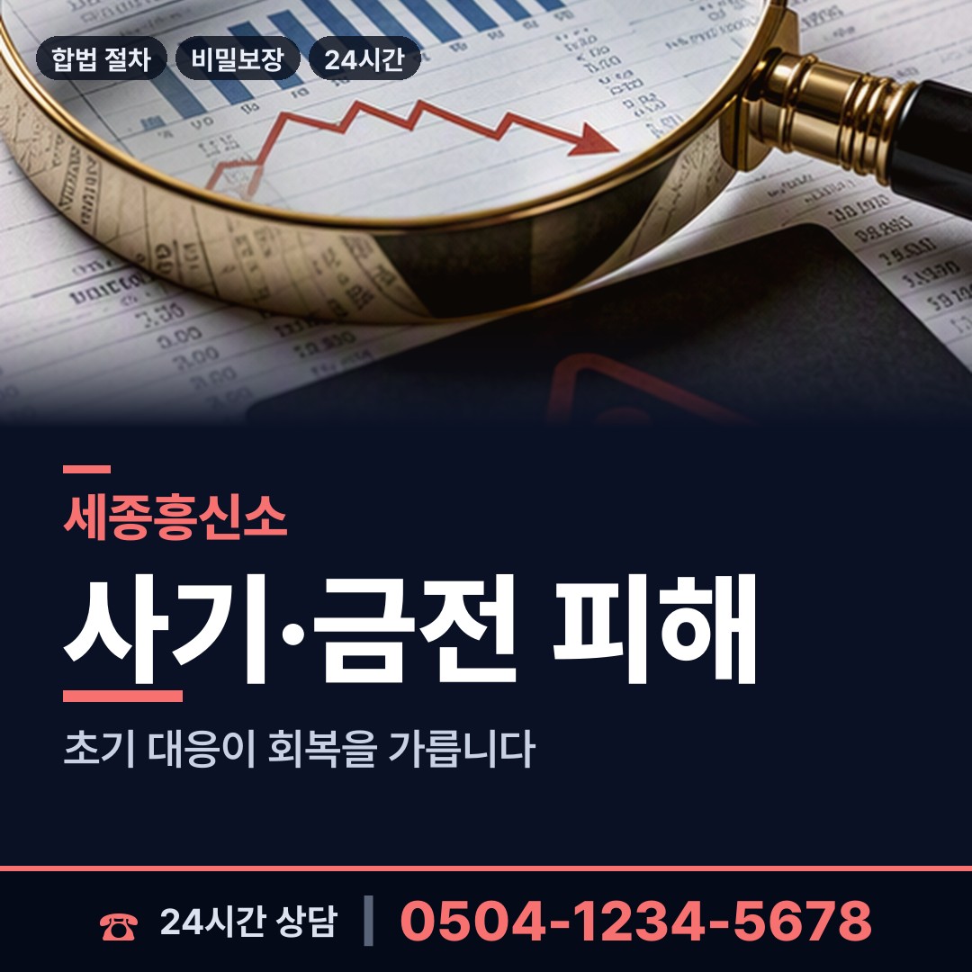 세종 보람동 사기범찾기 상담 안내